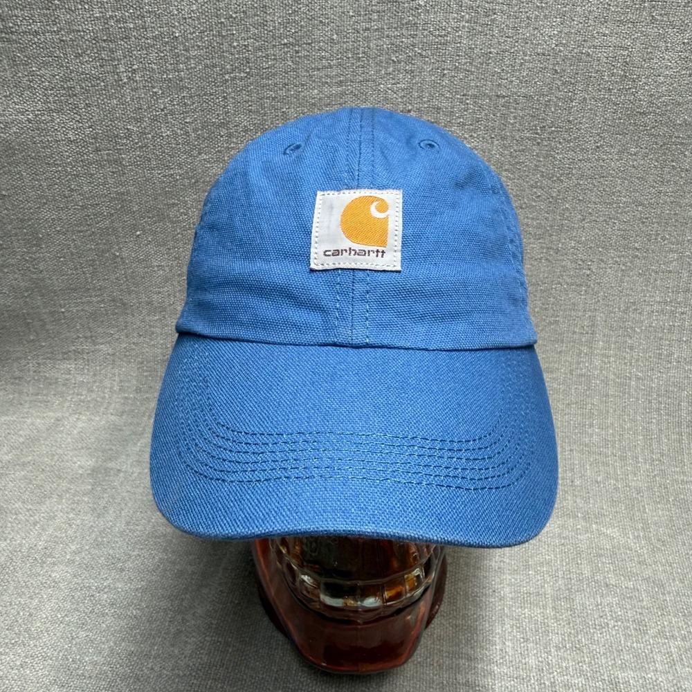 Carhartt Canvas Baseball Hat Cap Blue Adjustable Strapback Mens Womens OSFM